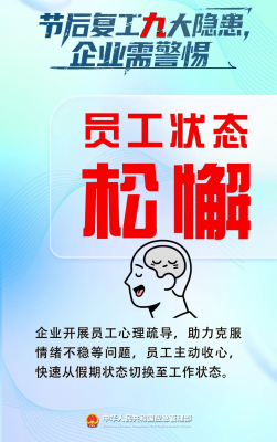 必看！节后复工复产安全提示